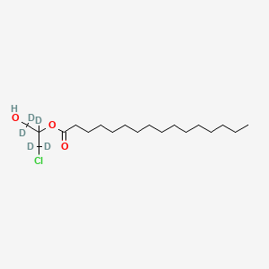 molecular formula C19H37ClO3 B583499 rac 2-Palmitoyl-3-chloropropanediol-d5 