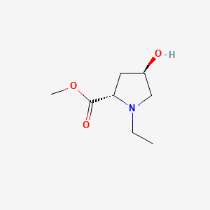 molecular formula C8H15NO3 B583502 (2S,4R)-Methyl 1-ethyl-4-hydroxypyrrolidine-2-carboxylate CAS No. 154342-67-3