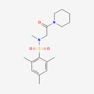molecular formula C17H26N2O3S B5835188 N,2,4,6-tetramethyl-N-[2-oxo-2-(piperidin-1-yl)ethyl]benzenesulfonamide 