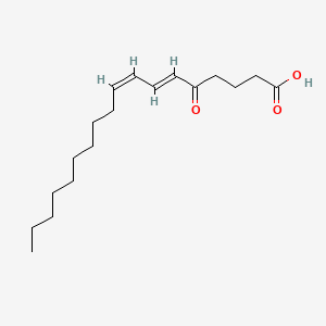 molecular formula C18H30O3 B583519 (6E,8Z)-5-氧代十八碳-6,8-二烯酸 CAS No. 1021188-25-9
