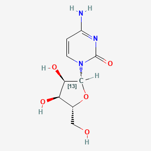 molecular formula C9H13N3O5 B583526 4-氨基-1-[(2R,3R,4S,5R)-3,4-二羟基-5-(羟甲基)(213C)氧杂环-2-基]嘧啶-2-酮 CAS No. 201996-57-8