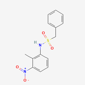 molecular formula C14H14N2O4S B5835274 N-(2-METHYL-3-NITROPHENYL)(PHENYL)METHANESULFONAMIDE 
