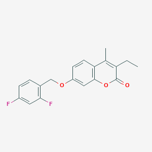 molecular formula C19H16F2O3 B5835289 7-[(2,4-DIFLUOROPHENYL)METHOXY]-3-ETHYL-4-METHYL-2H-CHROMEN-2-ONE 