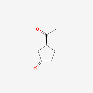 molecular formula C7H10O2 B583535 (3S)-3-Acetylcyclopentan-1-one CAS No. 155253-53-5