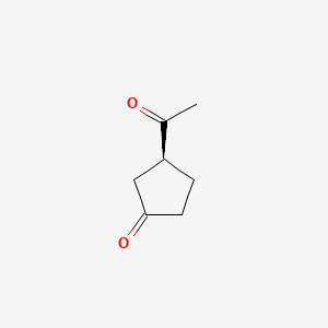 Cyclopentanone, 3-acetyl-, (3S)-
