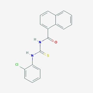 molecular formula C18H13ClN2OS B5835395 N-[(2-chlorophenyl)carbamothioyl]naphthalene-1-carboxamide 