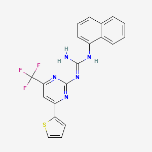 molecular formula C20H14F3N5S B5835464 N-(1-NAPHTHYL)-N'-[4-(2-THIENYL)-6-(TRIFLUOROMETHYL)-2-PYRIMIDINYL]GUANIDINE 