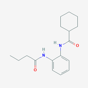 molecular formula C17H24N2O2 B5835478 N-(2-BUTANAMIDOPHENYL)CYCLOHEXANECARBOXAMIDE 