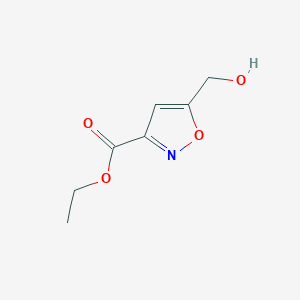 molecular formula C7H9NO4 B058355 Ethyl 5-(hydroxymethyl)isoxazole-3-carboxylate CAS No. 123770-62-7