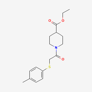 molecular formula C17H23NO3S B5835544 ethyl 1-{[(4-methylphenyl)thio]acetyl}-4-piperidinecarboxylate 