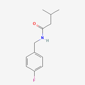 molecular formula C12H16FNO B5835600 N-[(4-fluorophenyl)methyl]-3-methylbutanamide 