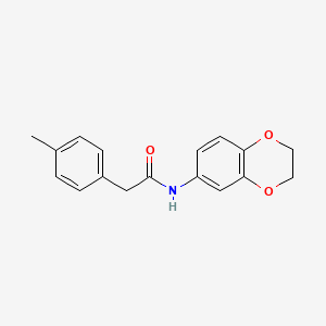 molecular formula C17H17NO3 B5835648 N-(2,3-dihydro-1,4-benzodioxin-6-yl)-2-(4-methylphenyl)acetamide 