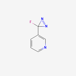 molecular formula C6H4FN3 B583566 3-(3-Fluorodiazirin-3-yl)pyridine CAS No. 141342-10-1