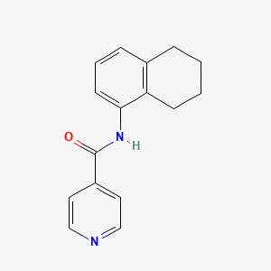 molecular formula C16H16N2O B5835688 N-(5,6,7,8-tetrahydro-1-naphthalenyl)isonicotinamide 