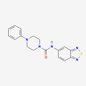 molecular formula C17H17N5OS B5835785 N-(2,1,3-benzothiadiazol-5-yl)-4-phenylpiperazine-1-carboxamide 