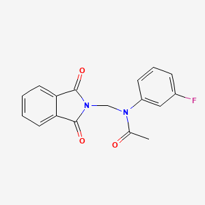 molecular formula C17H13FN2O3 B5835811 N-((1,3-Dioxoisoindolin-2-yl)methyl)-N-(3-fluorophenyl)acetamide 
