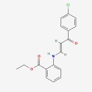 molecular formula C18H16ClNO3 B5835869 Ethyl 2-{[(1E)-3-(4-chlorophenyl)-3-oxoprop-1-EN-1-YL]amino}benzoate 