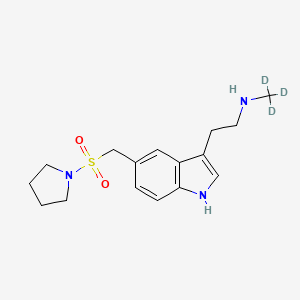 molecular formula C16H23N3O2S B583588 N-Desmethyl Almotriptan-d3 CAS No. 1346604-71-4
