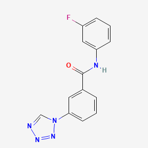 molecular formula C14H10FN5O B5835932 N-(3-fluorophenyl)-3-(tetrazol-1-yl)benzamide 