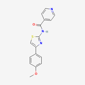 molecular formula C16H13N3O2S B5835978 N-[4-(4-methoxyphenyl)-1,3-thiazol-2-yl]pyridine-4-carboxamide 