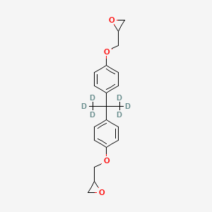 molecular formula C21H24O4 B583602 Bisphenol A-d6 Diglycidyl Ether CAS No. 1346600-09-6