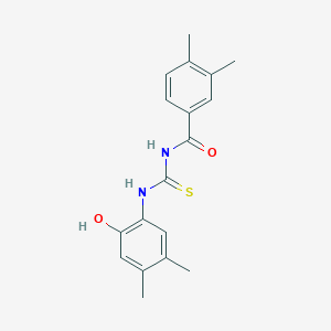 molecular formula C18H20N2O2S B5836078 N-[(2-hydroxy-4,5-dimethylphenyl)carbamothioyl]-3,4-dimethylbenzamide 