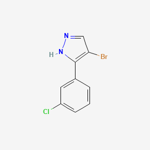 4-Bromo-5-(3-chlorophenyl)-1H-pyrazole