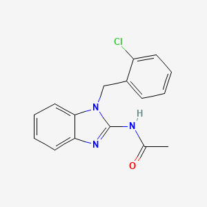 molecular formula C16H14ClN3O B5836268 N-[1-[(2-chlorophenyl)methyl]benzimidazol-2-yl]acetamide CAS No. 5648-61-3