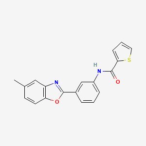molecular formula C19H14N2O2S B5836270 N-[3-(5-methyl-1,3-benzoxazol-2-yl)phenyl]thiophene-2-carboxamide 