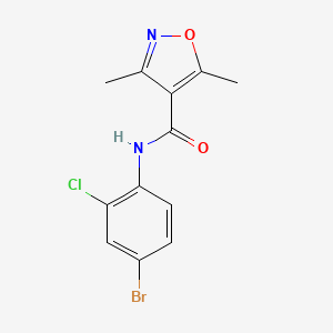 molecular formula C12H10BrClN2O2 B5836303 N-(4-bromo-2-chlorophenyl)-3,5-dimethyl-1,2-oxazole-4-carboxamide 