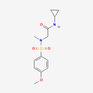 molecular formula C13H18N2O4S B5836369 N-cyclopropyl-N~2~-[(4-methoxyphenyl)sulfonyl]-N~2~-methylglycinamide 