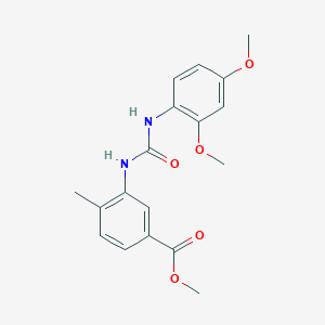 molecular formula C18H20N2O5 B5836376 METHYL 3-{[(2,4-DIMETHOXYANILINO)CARBONYL]AMINO}-4-METHYLBENZOATE 