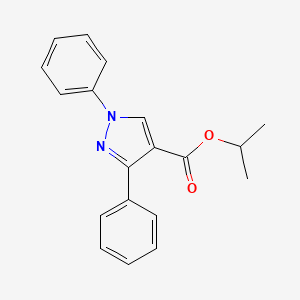 molecular formula C19H18N2O2 B5836440 Propan-2-yl 1,3-diphenylpyrazole-4-carboxylate 