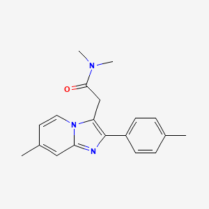 molecular formula C19H21N3O B583647 6-(Desmethyl)-7-methyl zolpidem CAS No. 1346600-85-8