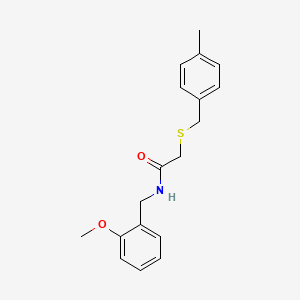 molecular formula C18H21NO2S B5836477 N-(2-methoxybenzyl)-2-[(4-methylbenzyl)sulfanyl]acetamide 