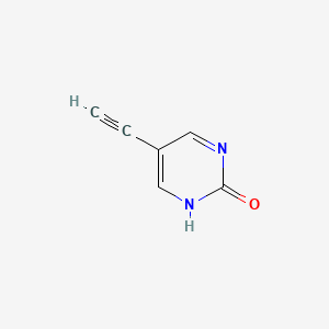 molecular formula C6H4N2O B583659 2(1H)-Pyrimidinone, 5-ethynyl- CAS No. 156991-81-0
