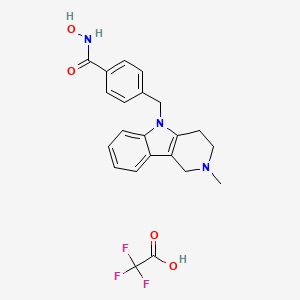 B583668 N-Hydroxy-4-((2-methyl-3,4-dihydro-1H-pyrido[4,3-b]indol-5(2H)-yl)methyl)benzamide 2,2,2-trifluoroacetate CAS No. 1239262-52-2