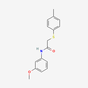 molecular formula C16H17NO2S B5836720 N-(3-methoxyphenyl)-2-[(4-methylphenyl)sulfanyl]acetamide 