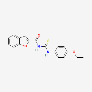 molecular formula C18H16N2O3S B5836741 N-[(4-ethoxyphenyl)carbamothioyl]-1-benzofuran-2-carboxamide 