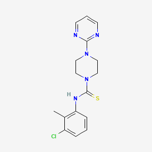 molecular formula C16H18ClN5S B5836840 N-(3-chloro-2-methylphenyl)-4-(pyrimidin-2-yl)piperazine-1-carbothioamide 