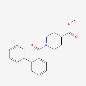 molecular formula C21H23NO3 B5836866 Ethyl 1-(2-phenylbenzoyl)piperidine-4-carboxylate 