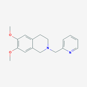 molecular formula C17H20N2O2 B5836893 6,7-dimethoxy-2-(pyridin-2-ylmethyl)-3,4-dihydro-1H-isoquinoline 