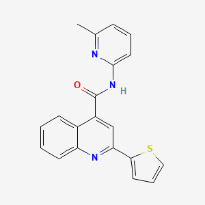 molecular formula C20H15N3OS B5836900 N-(6-methylpyridin-2-yl)-2-(thiophen-2-yl)quinoline-4-carboxamide 
