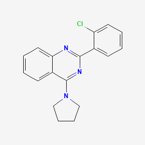 molecular formula C18H16ClN3 B5837031 2-(2-Chlorophenyl)-4-(pyrrolidin-1-yl)quinazoline CAS No. 354992-07-7