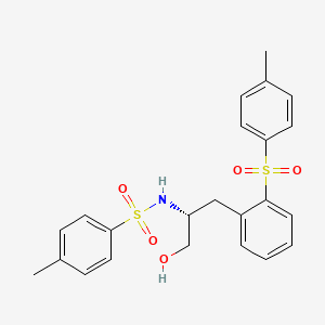 molecular formula C23H25NO5S2 B583716 N,O-Ditosyl D-Phenylalaninol CAS No. 140145-73-9