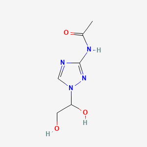 molecular formula C6H10N4O3 B583734 N-[1-(1,2-dihydroxyethyl)-1,2,4-triazol-3-yl]acetamide CAS No. 151161-65-8