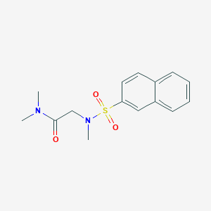 molecular formula C15H18N2O3S B5837372 N,N-dimethyl-2-[methyl(naphthalen-2-ylsulfonyl)amino]acetamide 