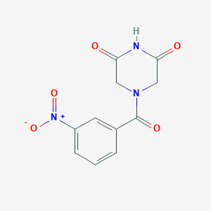molecular formula C11H9N3O5 B5837381 4-(3-Nitro-benzoyl)-piperazine-2,6-dione 
