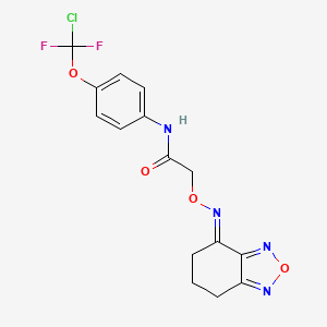 molecular formula C15H13ClF2N4O4 B5837438 N-{4-[chloro(difluoro)methoxy]phenyl}-2-{[(4E)-6,7-dihydro-2,1,3-benzoxadiazol-4(5H)-ylideneamino]oxy}acetamide 