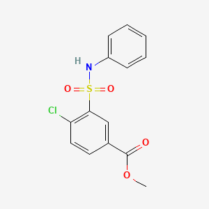 molecular formula C14H12ClNO4S B5837522 Methyl 4-chloro-3-(phenylsulfamoyl)benzoate 